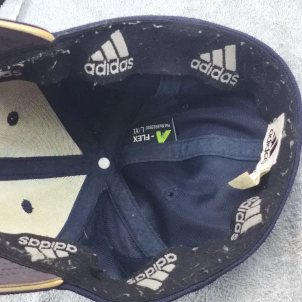 Adidas A-Flex Fitted Baseball Cap Men's L/XL Navy Blue Performance Hat